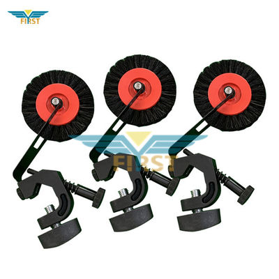 Hỗ trợ bàn chải bánh xe đen Heidelberg với lông lợn và vật liệu sắt cho các bộ phận máy in OEM có sẵn