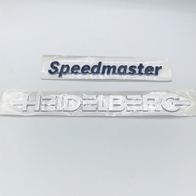 Nhãn chữ cái biểu tượng Heidelberg màu xám cho máy in offset SM52 SM74 SM102 Wordmarks