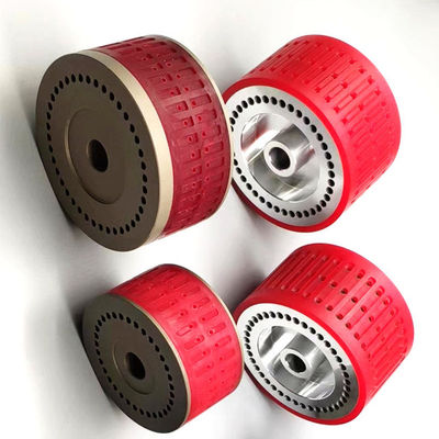 Vật liệu cao su / thép Màu đỏ Vòng hút chống mòn cho các bộ phận máy gấp và phụ kiện in offset