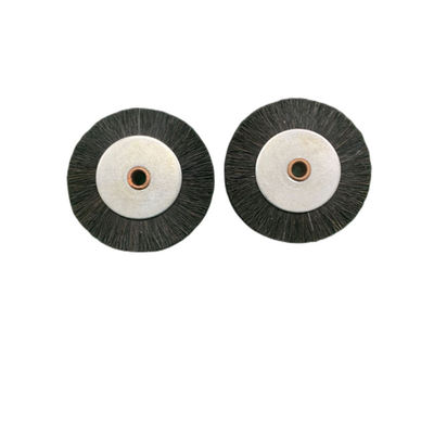White Color Hard Brush Wheel 60x11x6mm cho máy in Roland với lông lợn / thép trắng