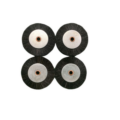White Color Hard Brush Wheel 60x11x6mm cho máy in Roland với lông lợn / thép trắng